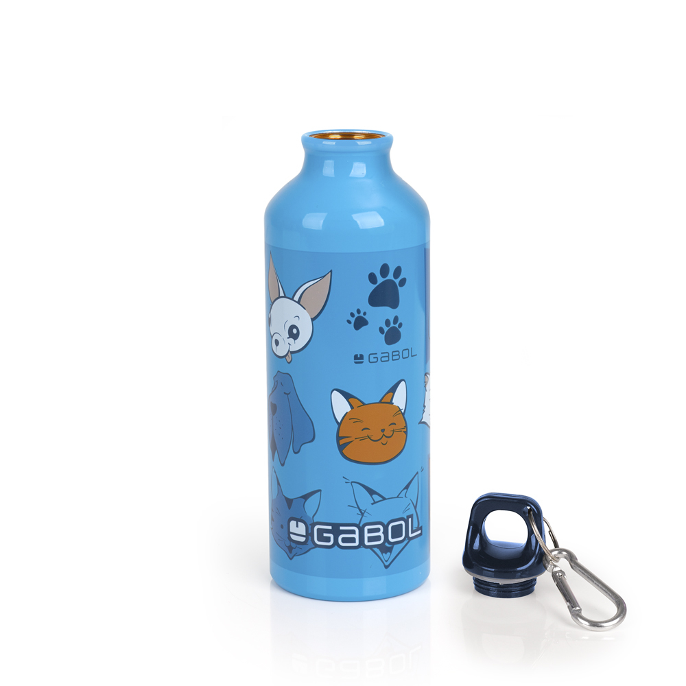 Aluminijumska boca za vodu sa zakačkom 6x21 cm 500ml Friends Gabol | PackUP Aluminijumska boca za vodu sa zakačkom 6x21 cm 500ml Friends Gabol