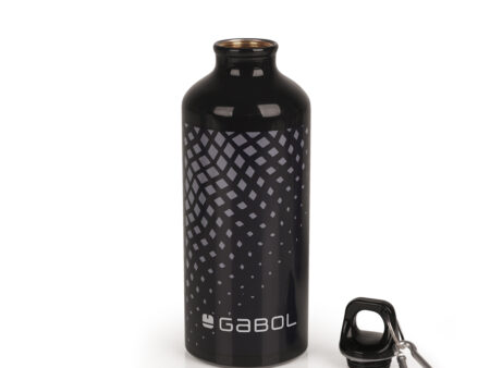 Aluminijumska boca za vodu sa zakačkom 7x21 cm  600ml Oxygen crna Gabol