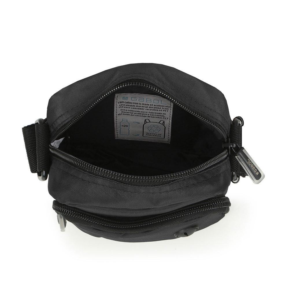 Torbica na rame muška 14x18x8 cm Twist ECO crna Gabol | PackUP Torbica na rame muška 14x18x8 cm Twist ECO crna Gabol