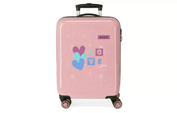 Kofer LOVE VIBES Powder pink 55cm ENSO 1
