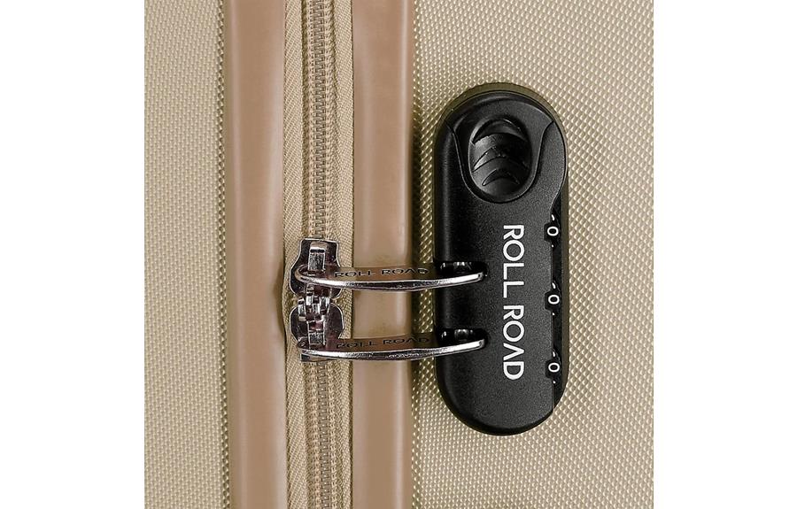 Set kofera 3/1 FLEX Champagne Roll Road-2 | PackUP Set kofera 3/1 FLEX Champagne Roll Road-2