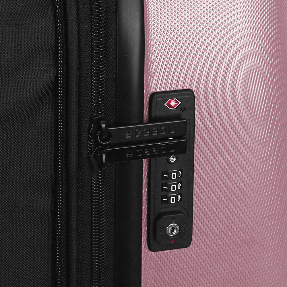 Kofer veliki PROŠIRIVI 54x77x29/32,5 cm  ABS 100/112l-4,6 kg Paradise XP pastelno roze Gabol