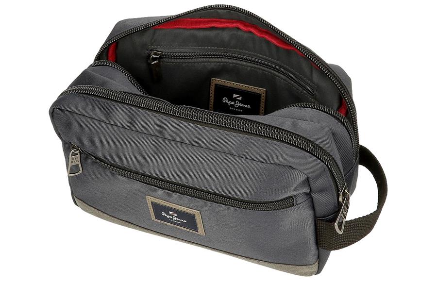 Neseser (2 pregrade) HARRY Pepe Jeans | siva | poliester-eko koža-4 | PackUP Neseser (2 pregrade) HARRY Pepe Jeans | siva | poliester-eko koža-4