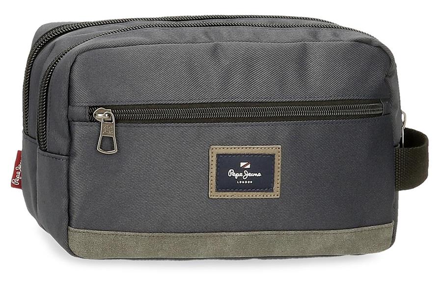 Neseser (2 pregrade) HARRY Pepe Jeans | siva | poliester-eko koža-1 | PackUP Neseser (2 pregrade) HARRY Pepe Jeans | siva | poliester-eko koža-1