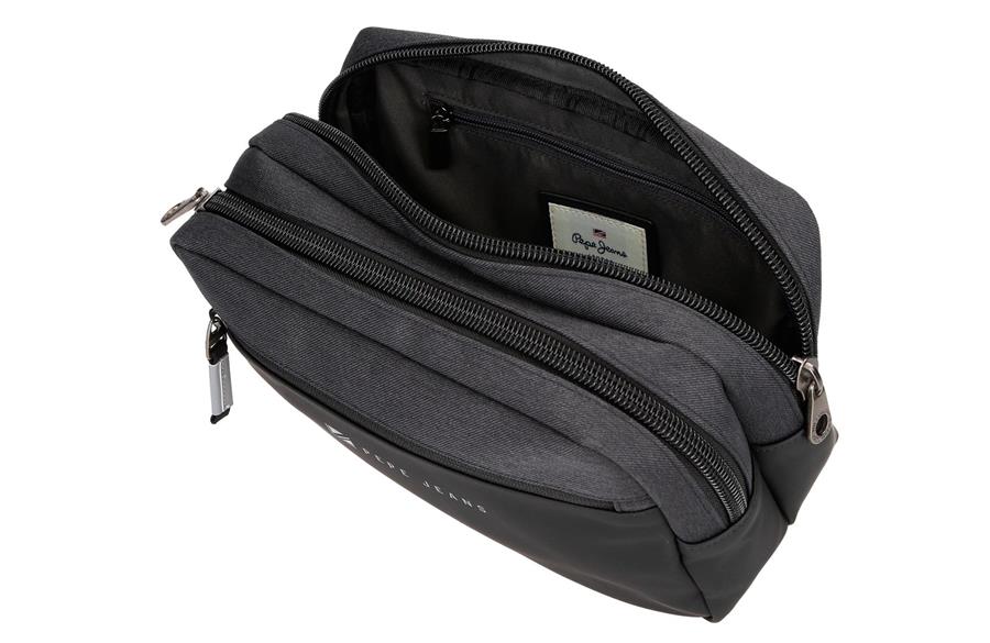 Neseser (2 pregrade) JARVIS Pepe Jeans | crna | poliester-eko koža-6 | PackUP Neseser (2 pregrade) JARVIS Pepe Jeans | crna | poliester-eko koža-6