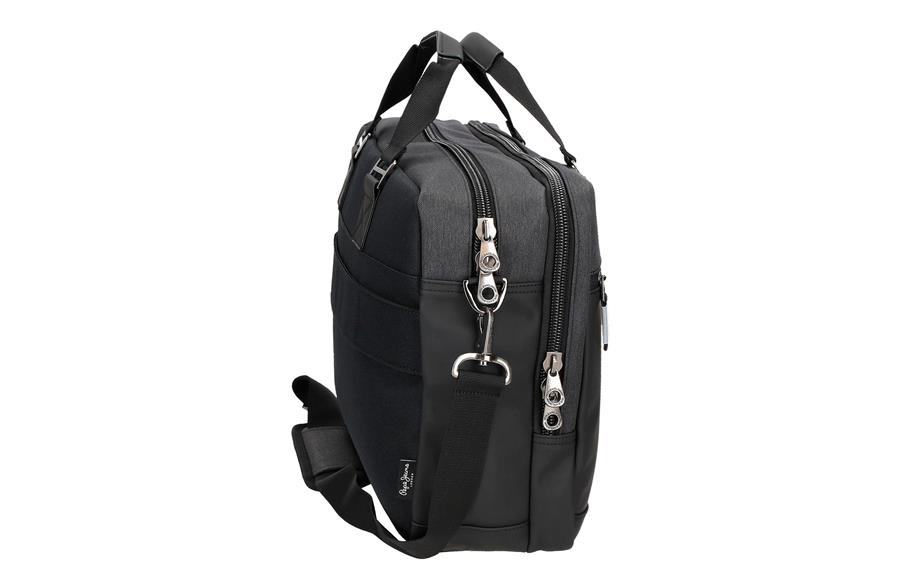 Torba za laptop JARVIS Pepe Jeans | crna | poliester-eko koža-2 | PackUP Torba za laptop JARVIS Pepe Jeans | crna | poliester-eko koža-2