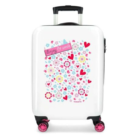 Dečiji kofer Butterfly HAPPY TIME Movom | bela | ABS