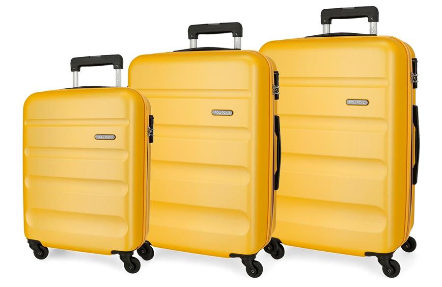 Set kofera 3/1 FLEX Roll Road | žuta | ABS | PackUP Set kofera 3/1 FLEX Roll Road | žuta | ABS