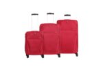 Set kofera VIGO Enova | 3/1 | 4 točkića | crvena | poliester