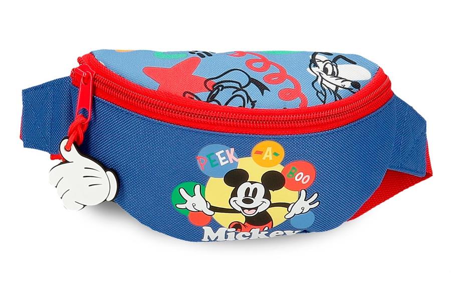 Mickey-Mouse-Peek-a-boo-torba-oko-struka-plava | PackUP Mickey Mouse Peek a boo torba oko struka