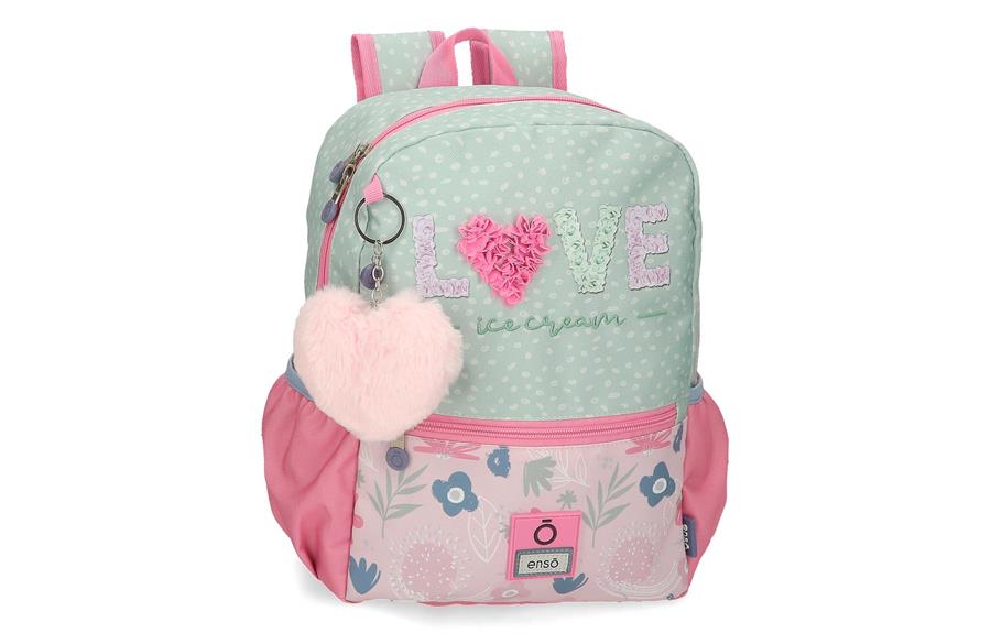 Ranac-32-cm-LOVE-ICE-CREAM-Enso-pink-poliester | PackUP Ranac 32 cm LOVE ICE CREAM Enso