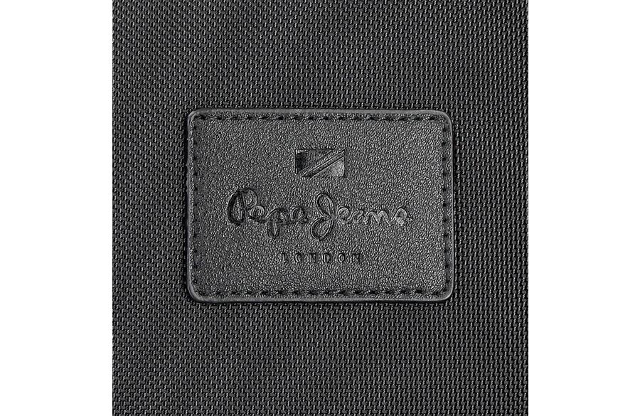 Torbica-veca-SANDER-Pepe-Jeans-crna-poliester-eko-koza-5 | PackUP poliester-eko koža-2