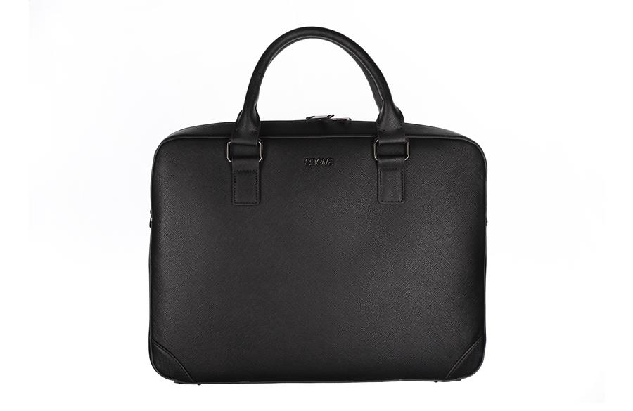 BUSINESS muška torba za laptop 40x30x8 Enova | crna | eko koža