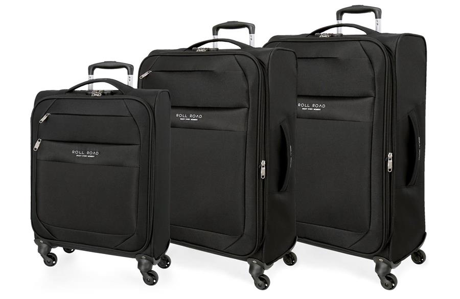 ROYCE set kofera 3/1 Roll Road | crna | poliester
