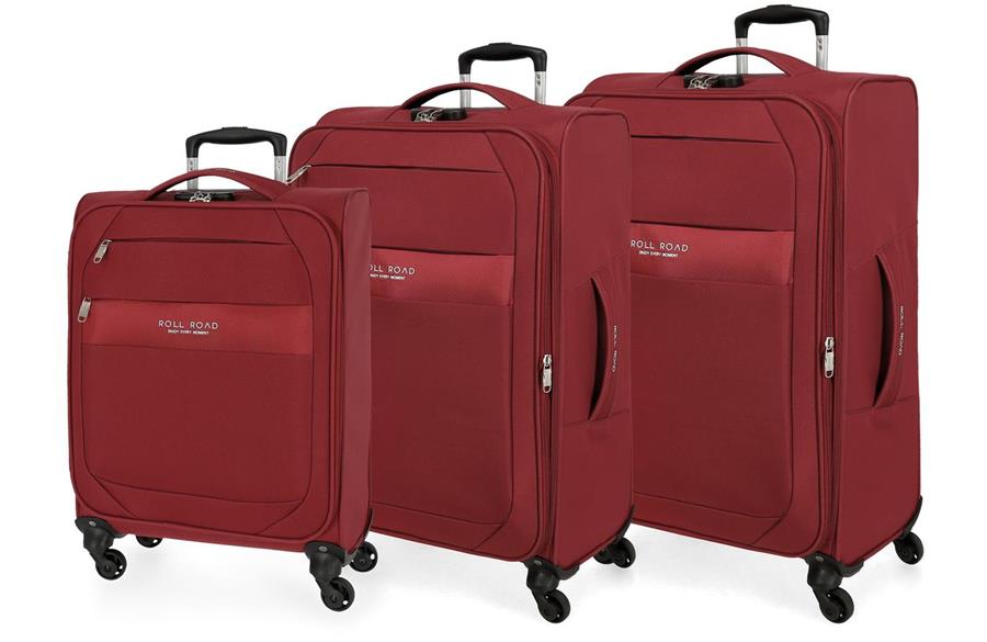 ROYCE set kofera 3/1 Roll Road | crvena | poliester