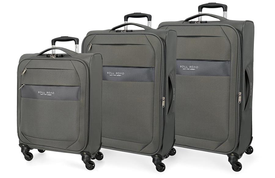 ROYCE set kofera 3/1 Roll Road | siva | poliester