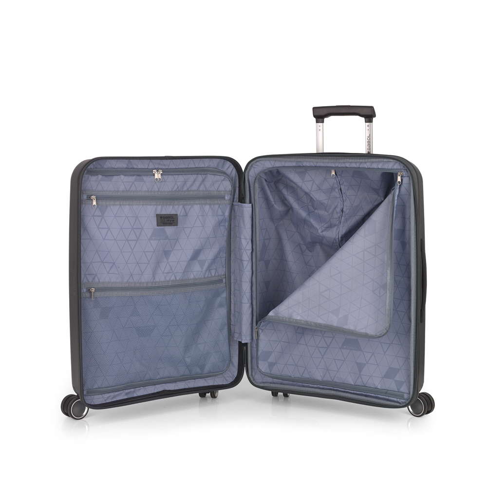 Brooklyn-srednji-kofer-M-Gabol-prosirivi-metalik-siva-polipropilen-4 | PackUP