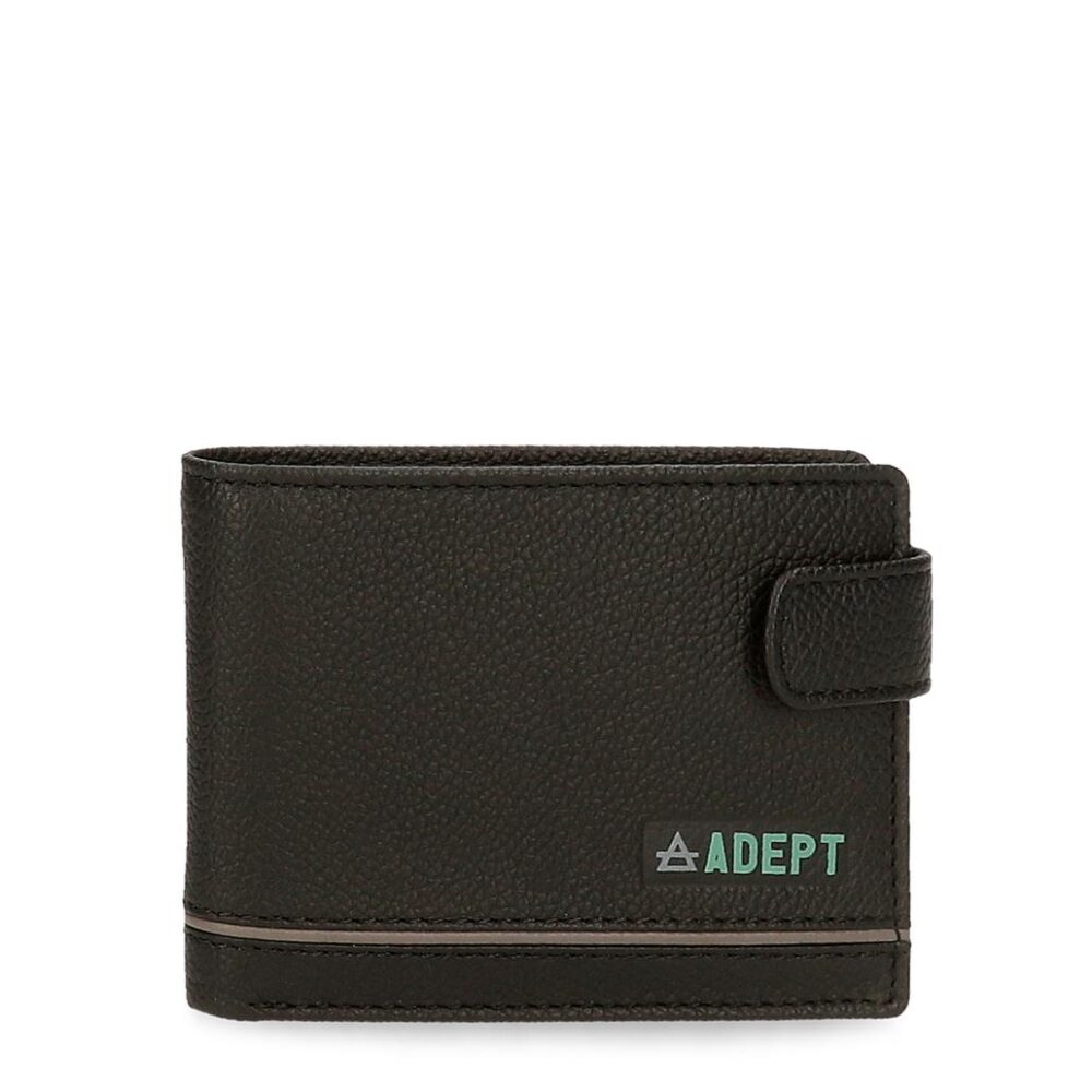 KURT novčanik sa kopčom Adept | crna | koža