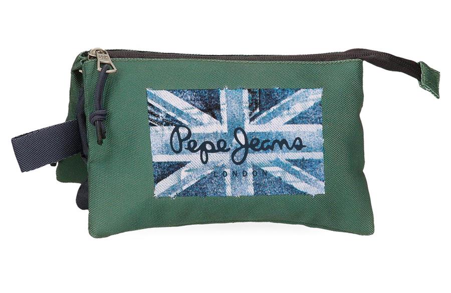 Jebb pernica sa 3 pregrade Pepe Jeans | zelena | 22x12x5 | PackUP Jebb pernica sa 3 pregrade Pepe Jeans | zelena | 22x12x5