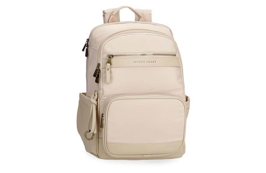 Morgan ranac za laptop Pepe Jeans | bež | 41x30x14 | PackUP Morgan ranac za laptop Pepe Jeans | bež | 41x30x14