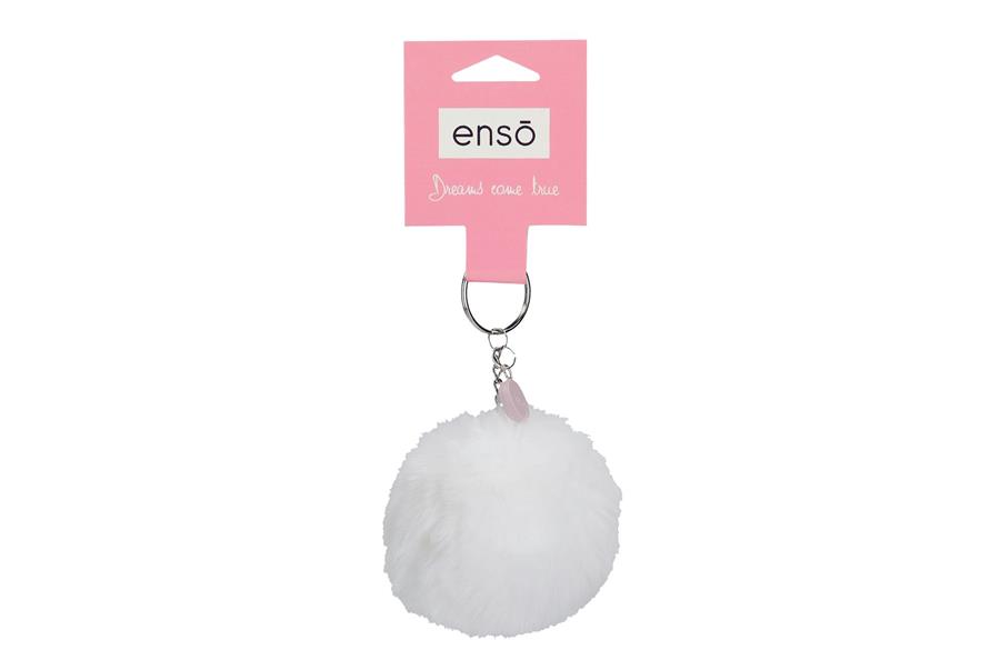 Pufnice privezak za ključeve Enso | bela