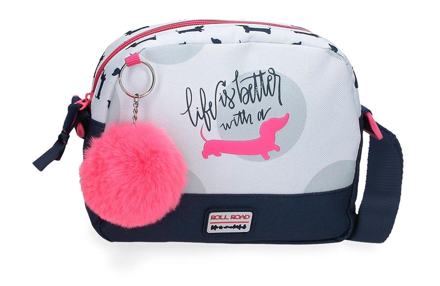 Teckel dečija torbica na rame Roll Road | pink