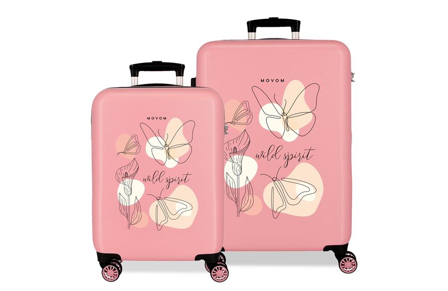 Wild spirit set kofera 2/1 Movom | powder pink