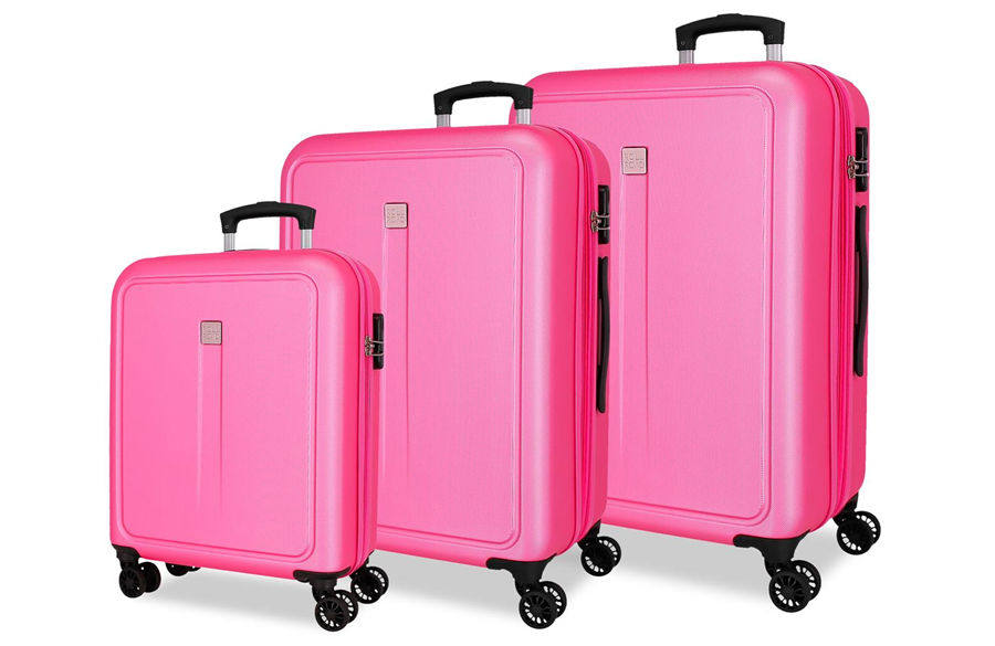 Set kofera 3/1 CAMBOYA Roll Road | pink | ABS
